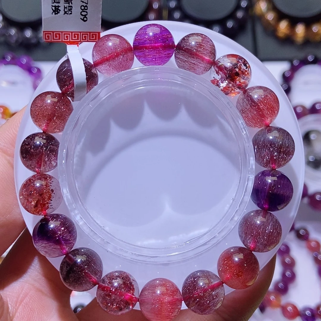 未镶嵌手链水晶红加仑11