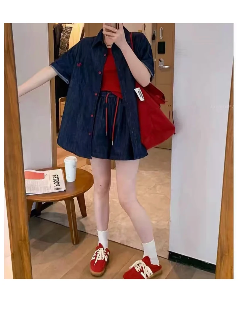 清言家新款上新656时尚三件套套装(衣长72左右裤长41左右)