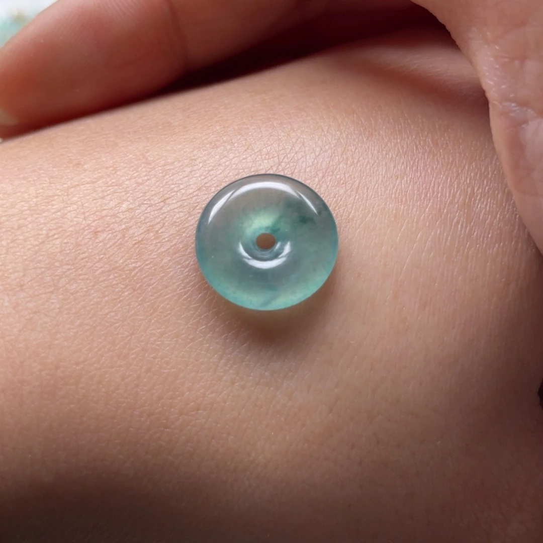 翡翠散珠冰飘花平安扣