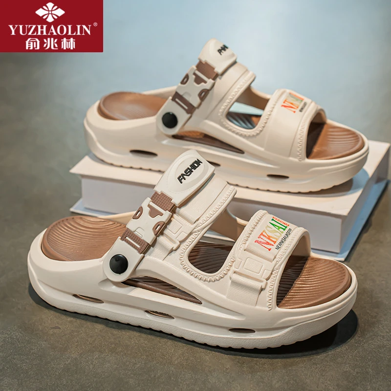 俞兆林凉鞋男款2025夏季青少年外穿防滑拖鞋两用开车运动沙滩鞋