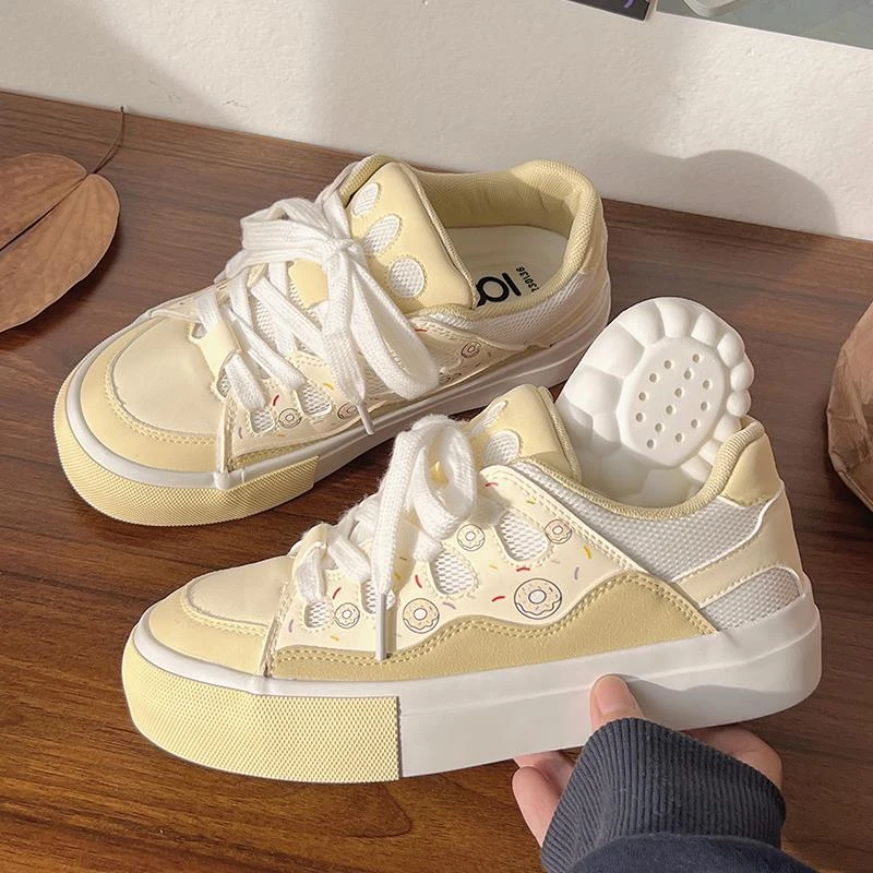 厚底小白鞋女秋冬新款原创小众面面包鞋女潮百搭运动休闲鞋