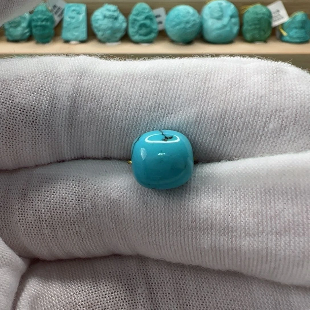 未镶嵌绿松石老型珠8.7mm