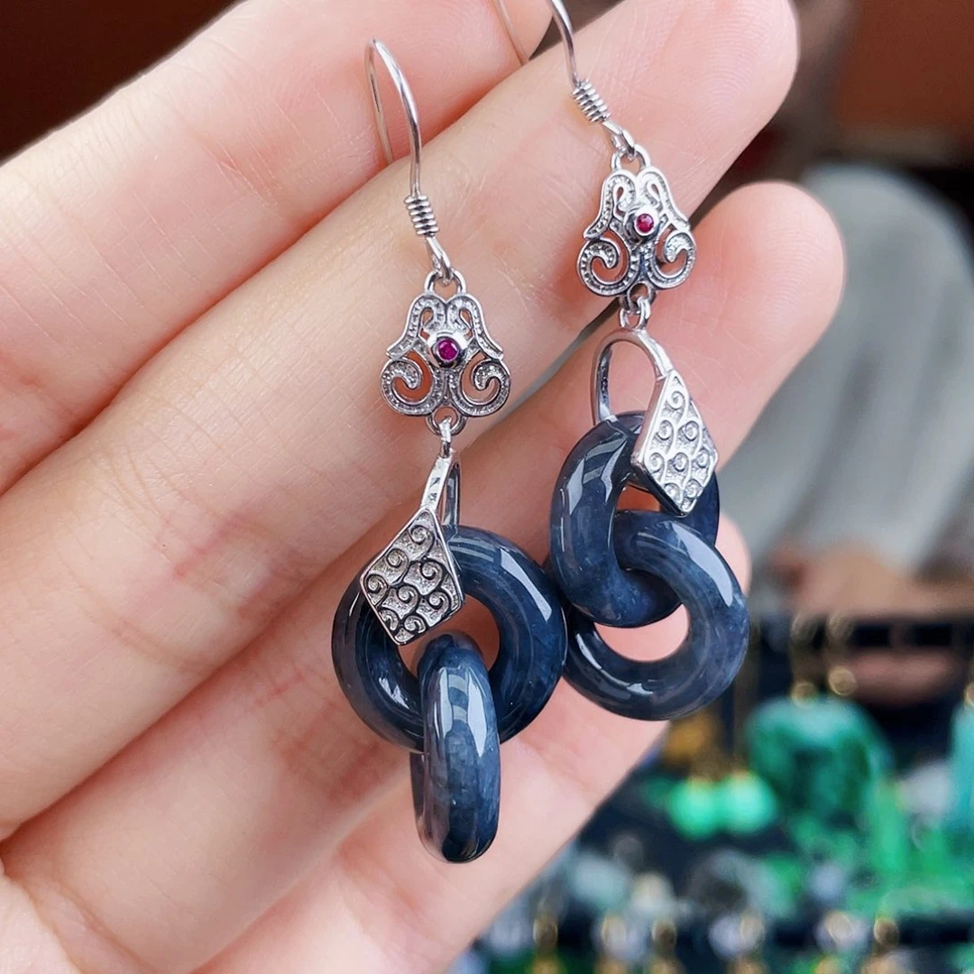 翡翠银S925镶嵌颈饰