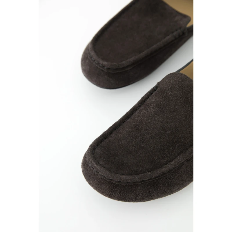 BAYBERYL老贝豆豆鞋一脚蹬反绒平底通勤秋休闲单鞋9DD5H2641-8/27