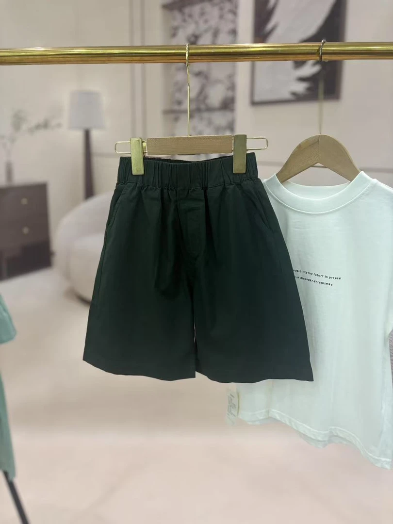 502484童装男童休闲五分速干中裤2025夏季儿童潮酷洋气休闲半裤潮