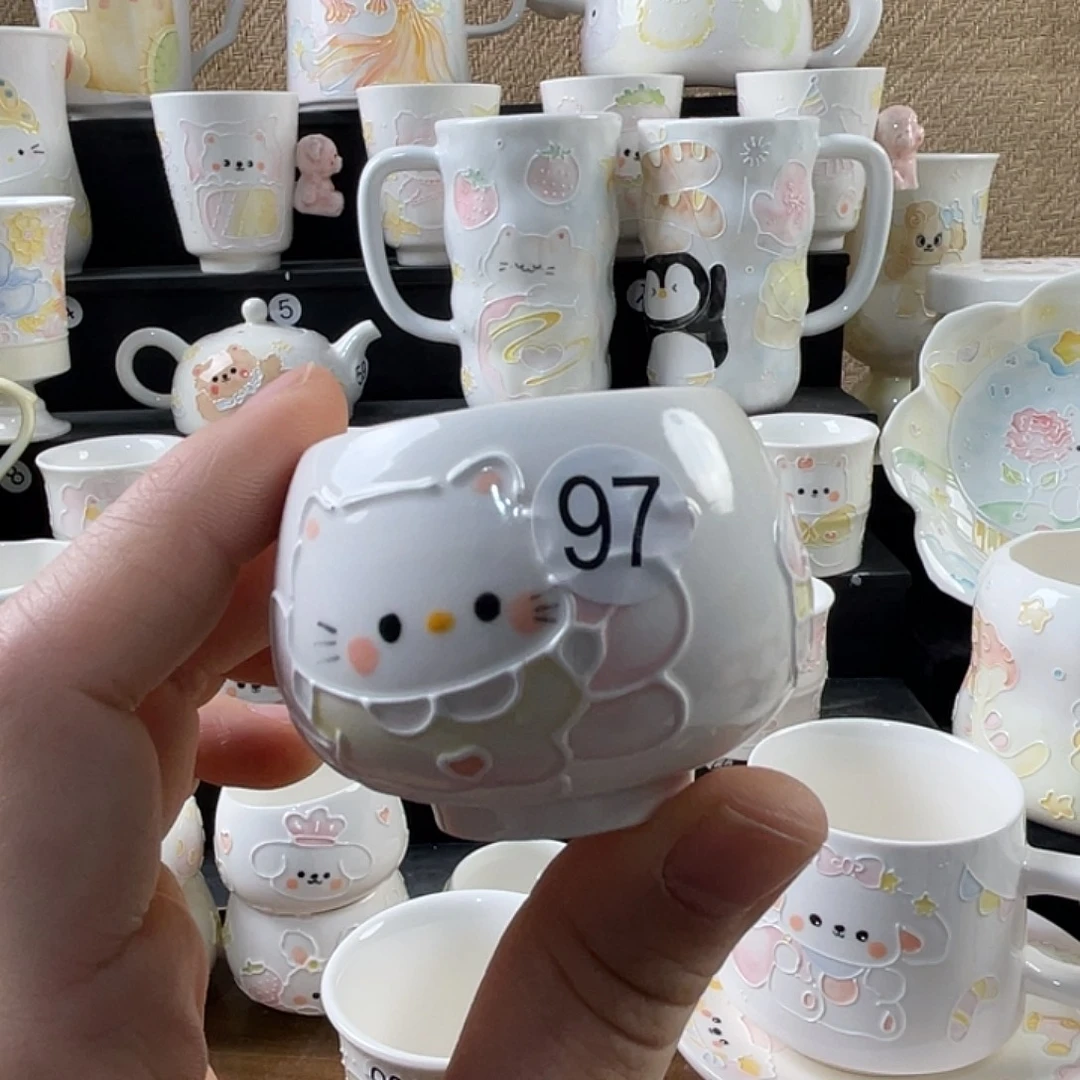 小***鱼漫甜手工陶瓷杯子97