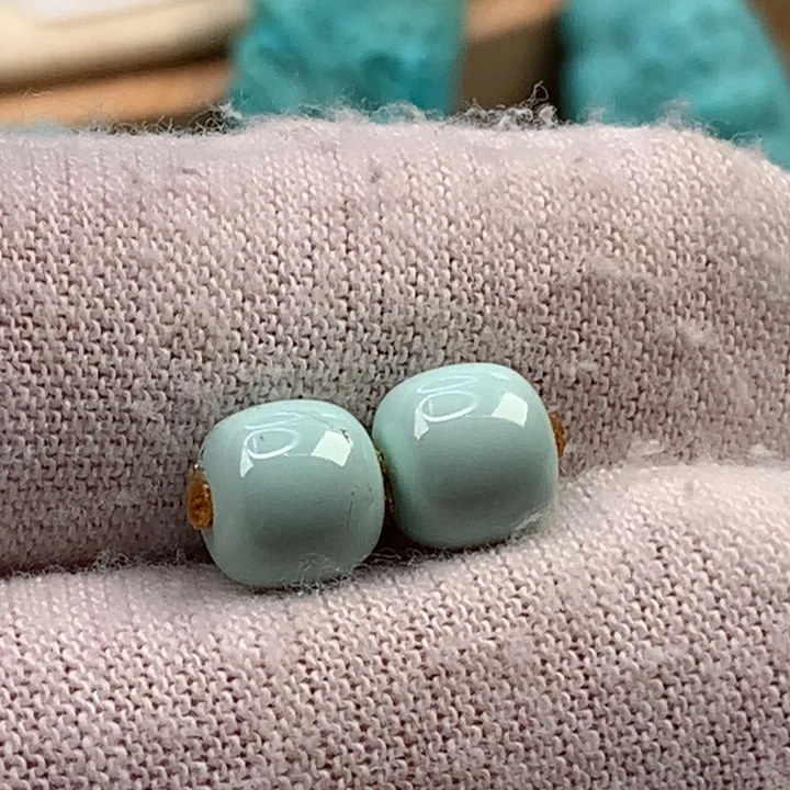 绿松石未镶嵌珠宝奇石6.8mm