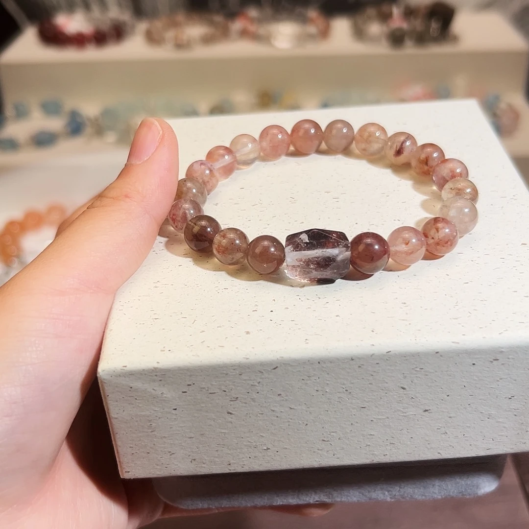 合金手链烟晶胶花
