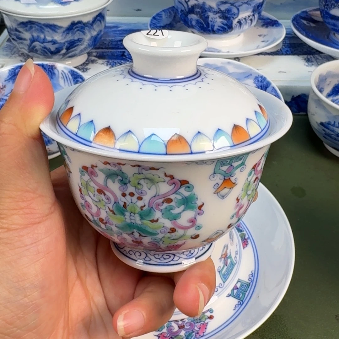 景德镇纯手绘茶具圆圆221