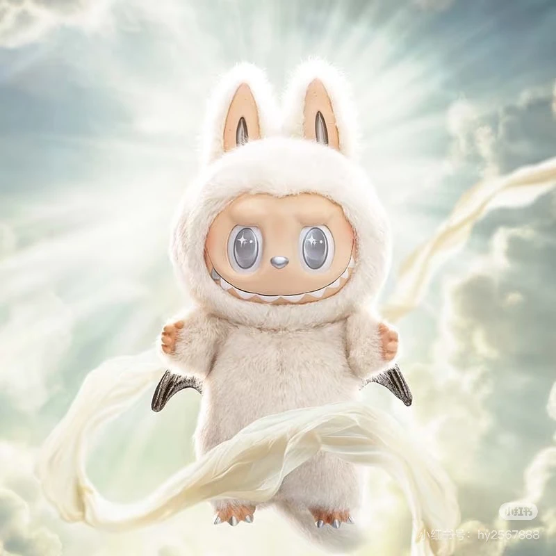 【直拍】泡泡玛特POP MART LABUBU ANGEL IN CLOUDS 大天使搪胶