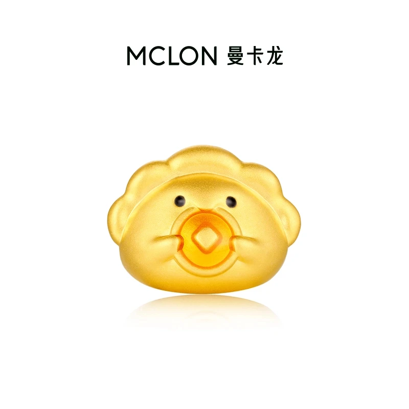 【曼卡龙】黄金财运“饺饺”者足金转运珠金饰串珠手链女送礼定价