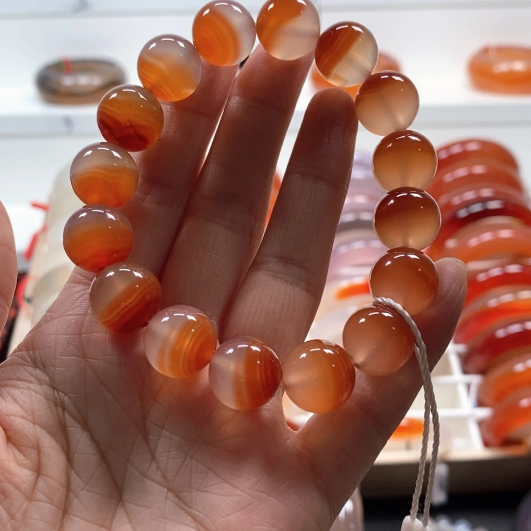 糖****玛瑙/玉髓手镯未镶嵌点