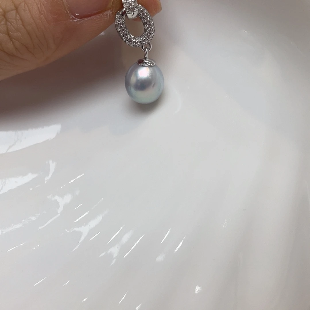 吊坠(不含链)海水珍珠银S925镶嵌