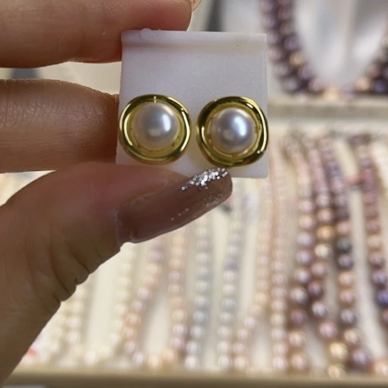 淡水珍珠颈饰银S925镶嵌