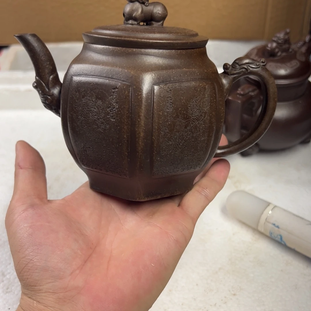 茶壶紫砂宜兴原矿紫砂壶450毫升容量