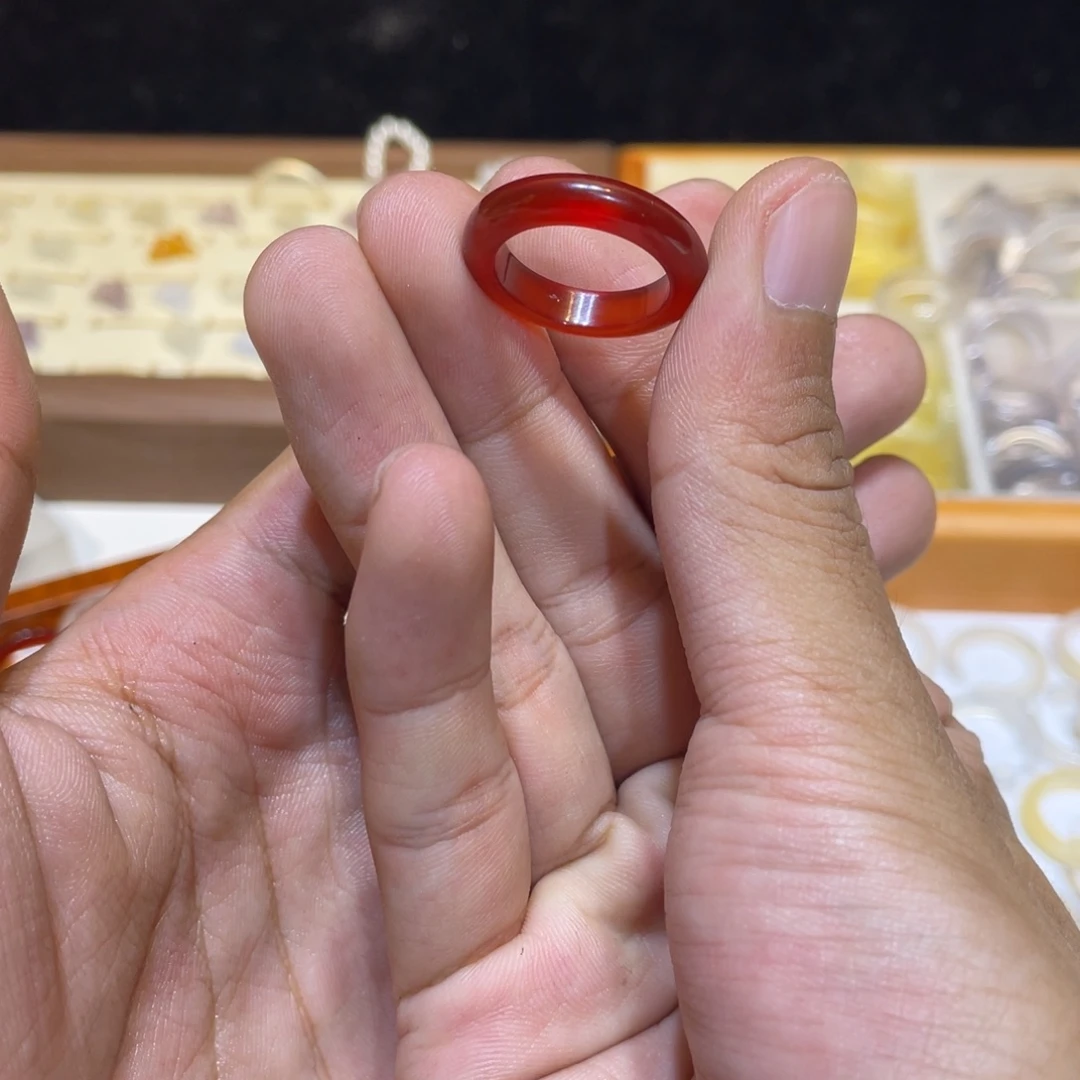玛瑙/玉髓未镶嵌戒指100号港13