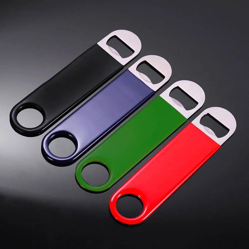 花式不锈钢开瓶器欧式彩色包胶啤酒启子简约开酒器花式调酒师酒具