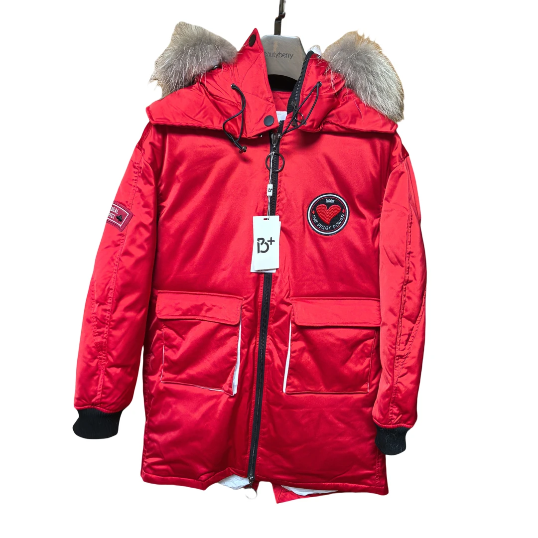 毛领王玉涛设计师品牌加绒加厚款中长款保暖羽绒服冬季户外