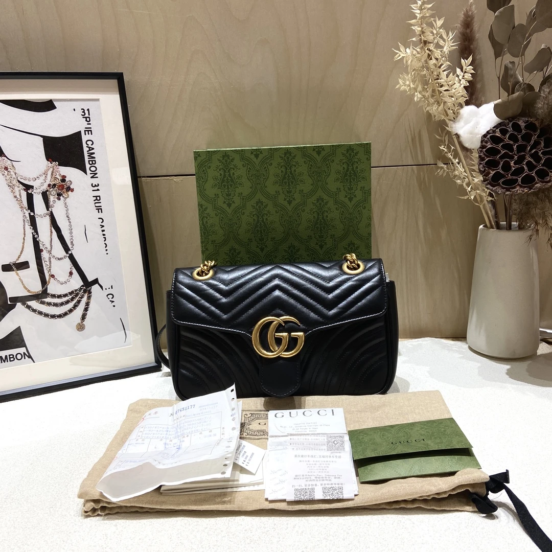 99新 GUCCI/古驰 马蒙26/盒尘票/FH01495