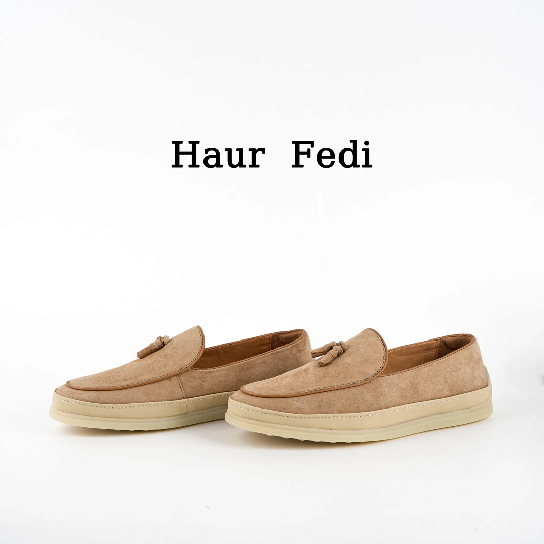 一脚蹬流苏磨砂皮乐福鞋豆豆鞋时尚潮流轻奢风休闲风