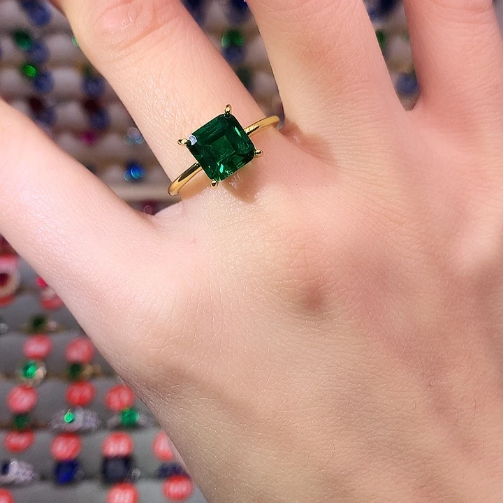 透辉石戒指银S925镶嵌