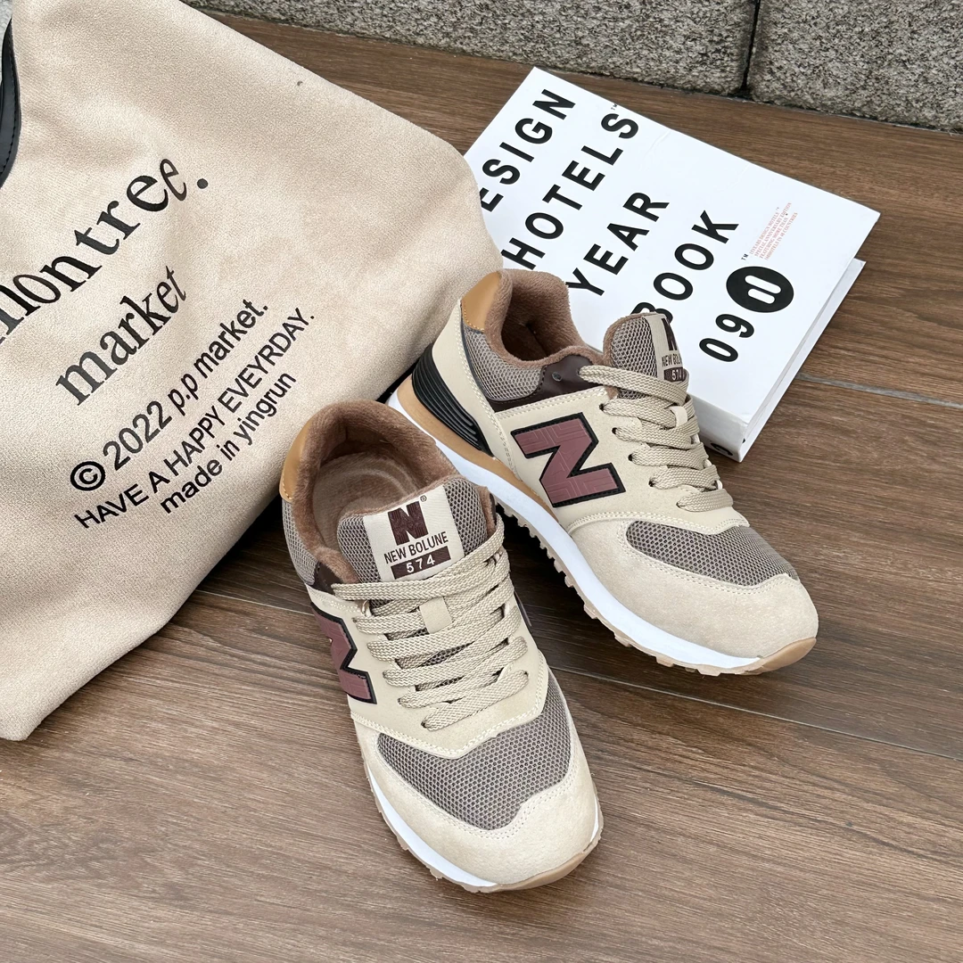 NEW BOLUNE/新百伦冬季防滑时尚轻便百搭情侣经典休闲鞋加绒款574