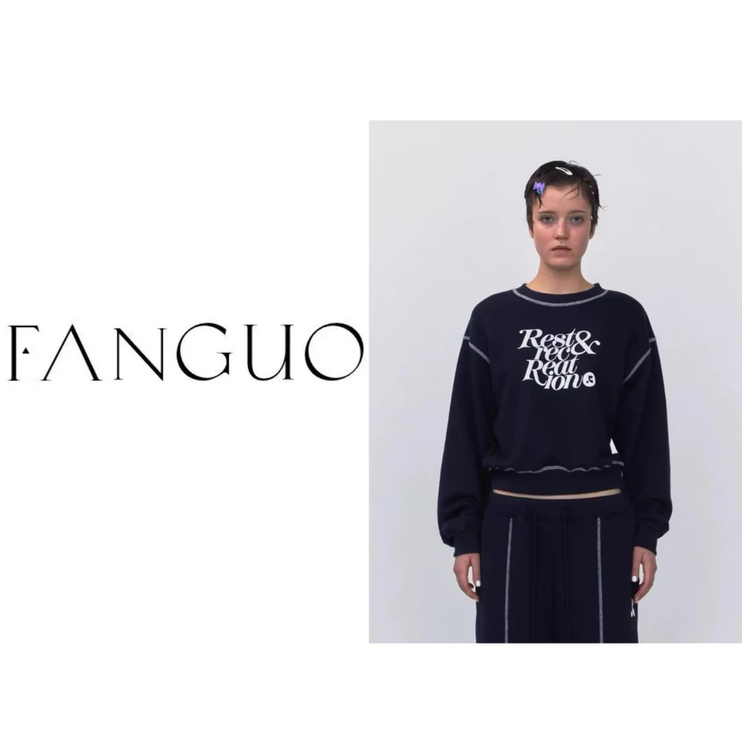 【蛋家】韩国rest*时髦精 420g水洗毛圈卫衣卫裤套装女秋冬款 B7760