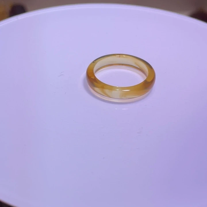 琥珀戒指未镶嵌垚*指环18号