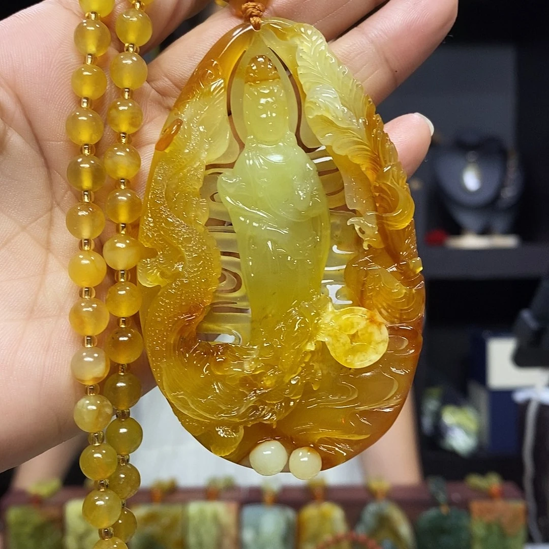 岫玉未镶嵌挂件吊坠