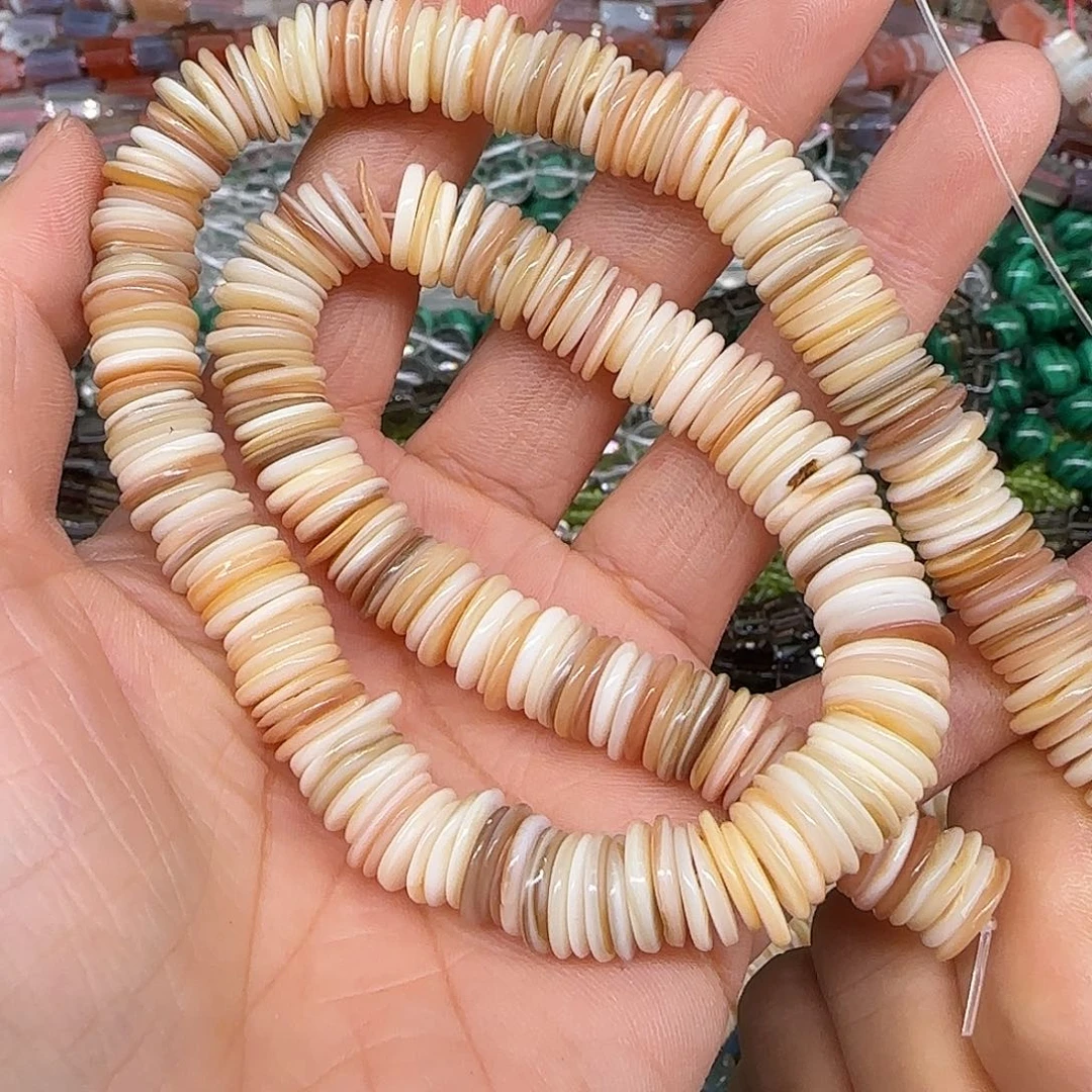 玛瑙/玉髓合金珠宝半成品贝壳10mm隔片一条