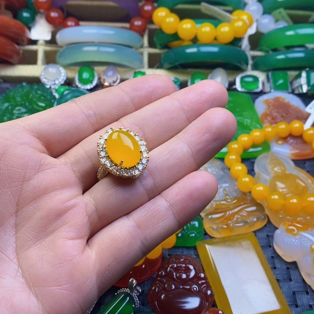 玛瑙/玉髓合金颈饰