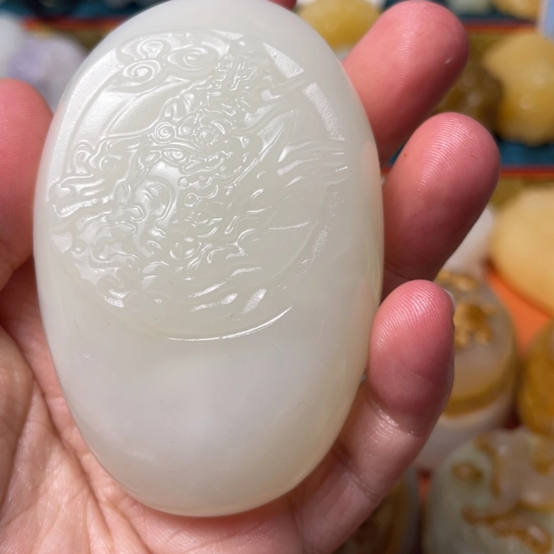 石材天然方解石手把件不退换