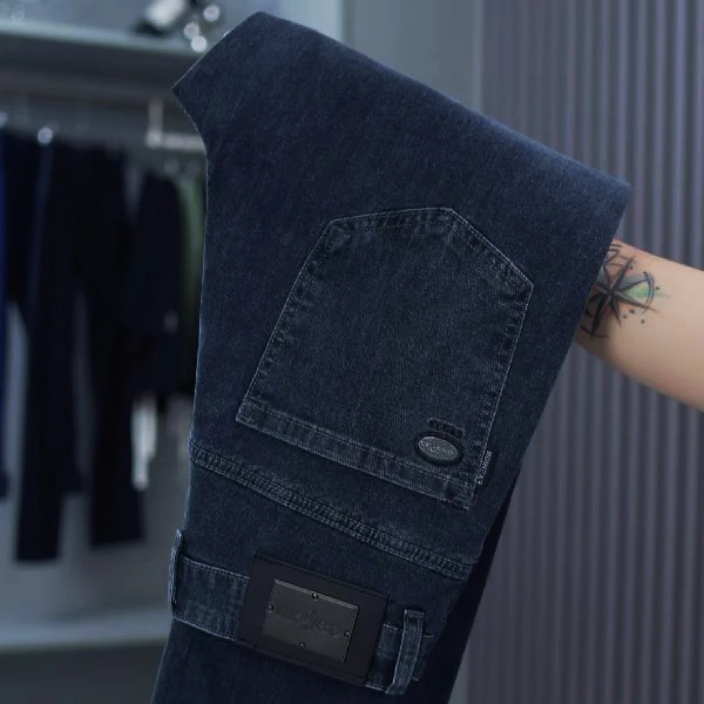 双11好物秋冬爆款高端牛仔裤不掉色轻奢商务简约百搭弹力男士长裤