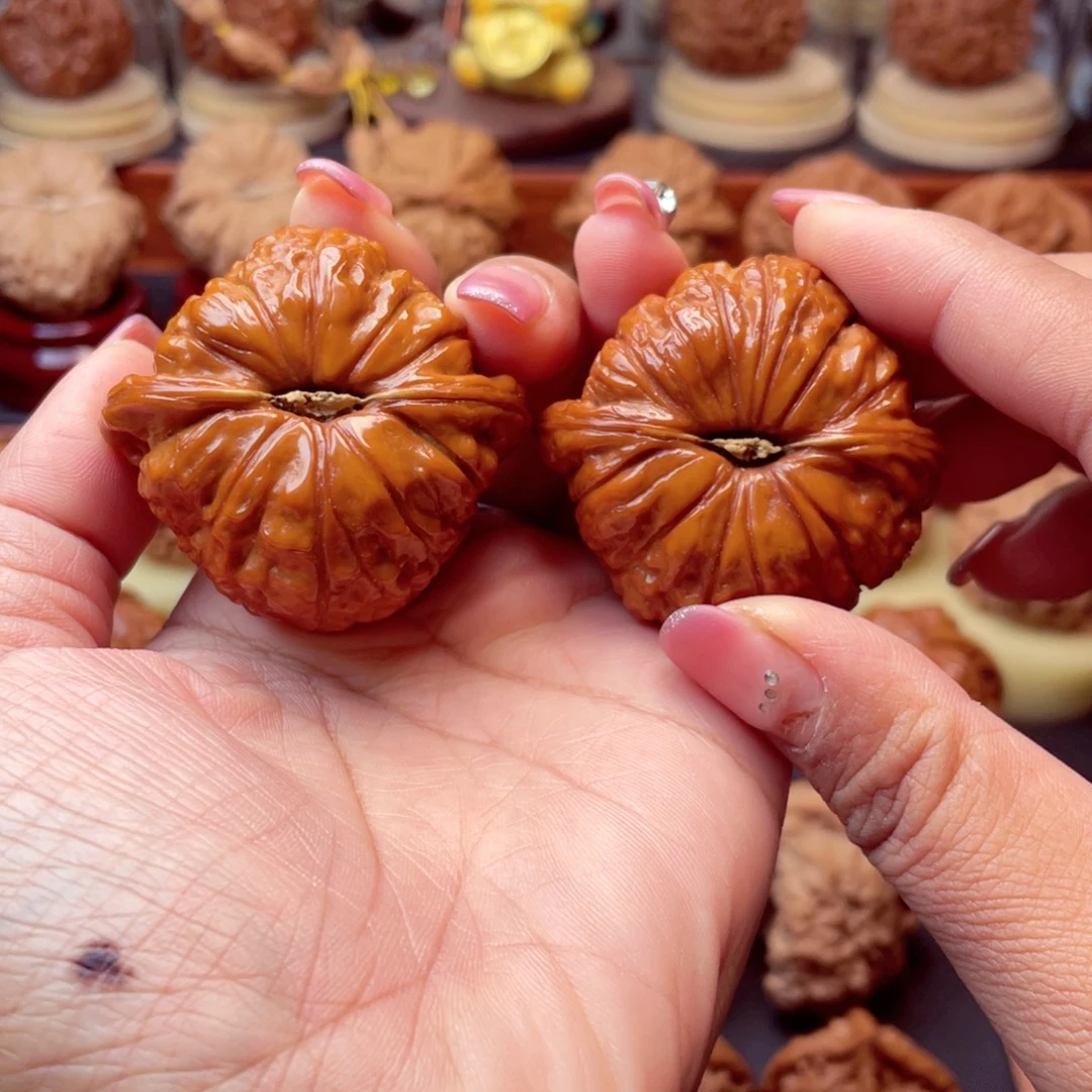 逆***、文玩核桃把件南瓜墩45