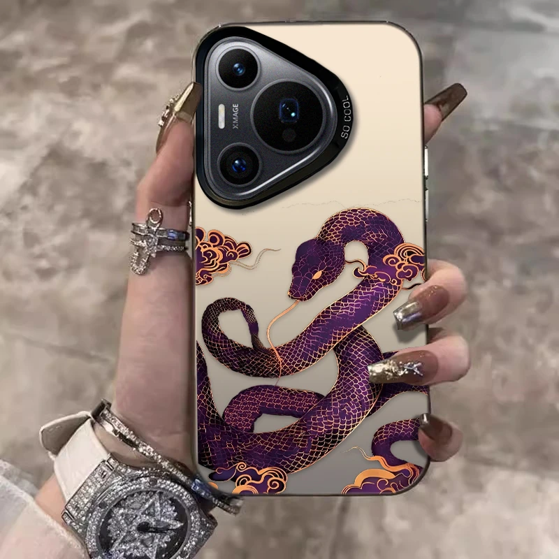 蛇年紫气东来适用华为Pura70Pro手机壳高级感mate60/50个性防摔壳