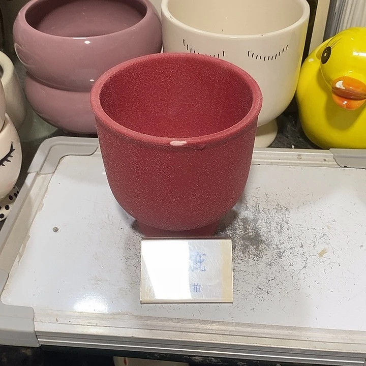 紫砂花盆多肉植物盆瑕疵有孔