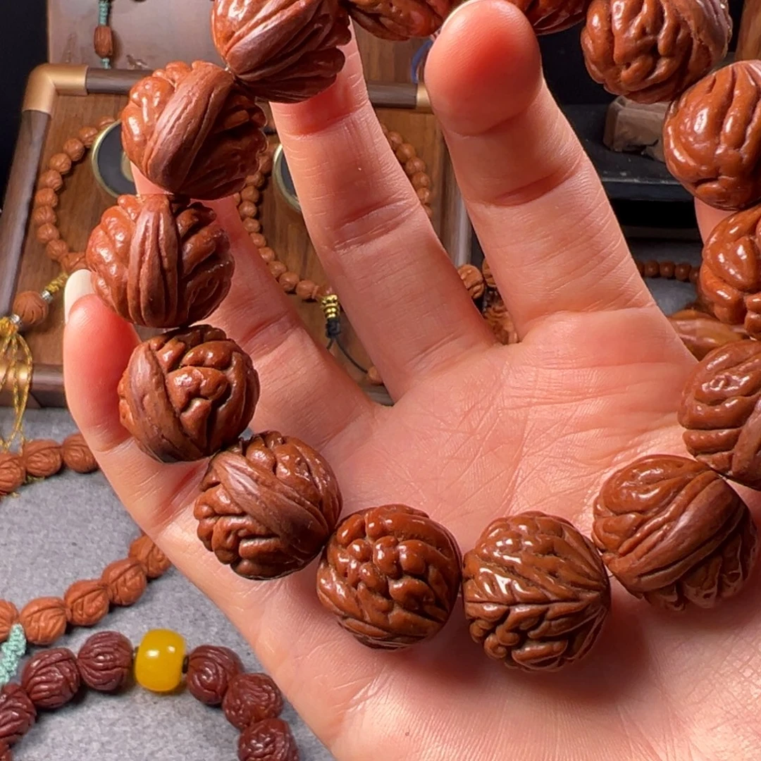 桃核吊坠20野生豹子头