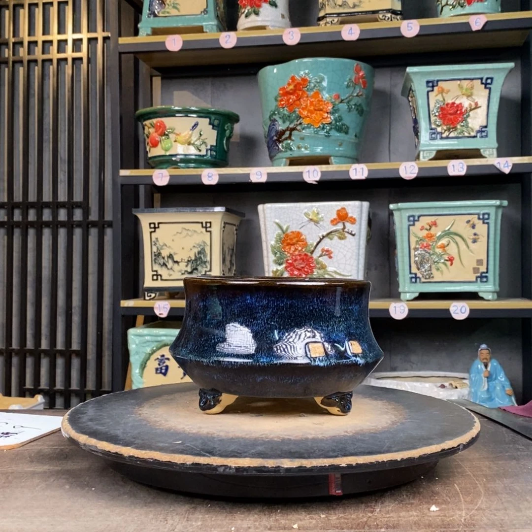 陶瓷福***禅36圆盆