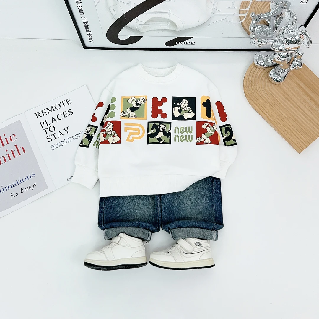 儿童卫衣长袖2025新款男童秋季上衣时尚潮牌 FB25311悠悠童话童装