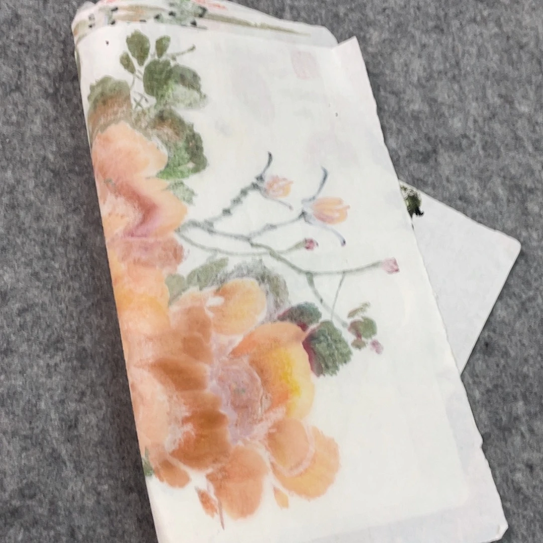 国画纯手绘的花鸟山水