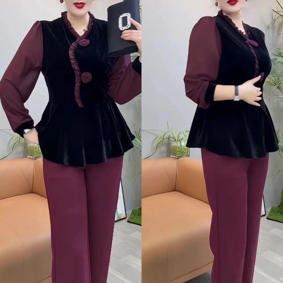 洋气衬衫韩版百搭厚款常规时尚长袖灯笼袖拼接网红