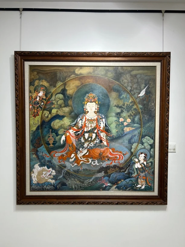 水月观音油画作品