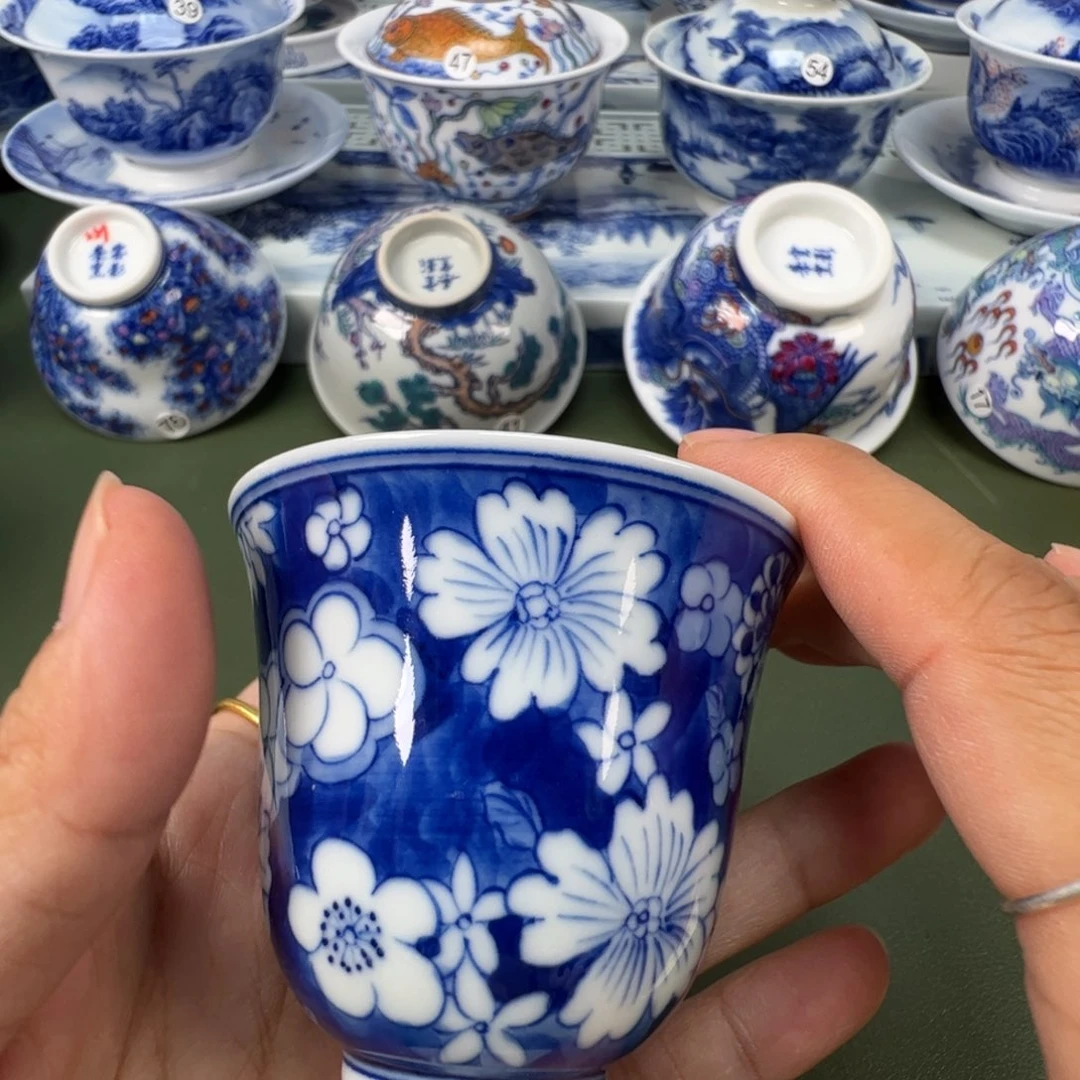 陶瓷景德镇纯手工纯手绘茶具木木34