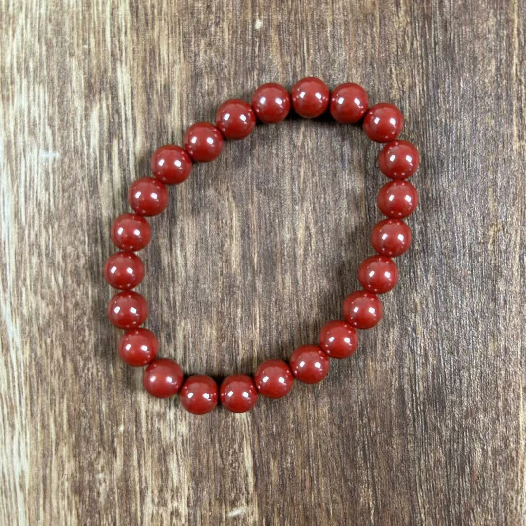 含辰砂工艺品卡8mm帝王砂单圈素圈手串