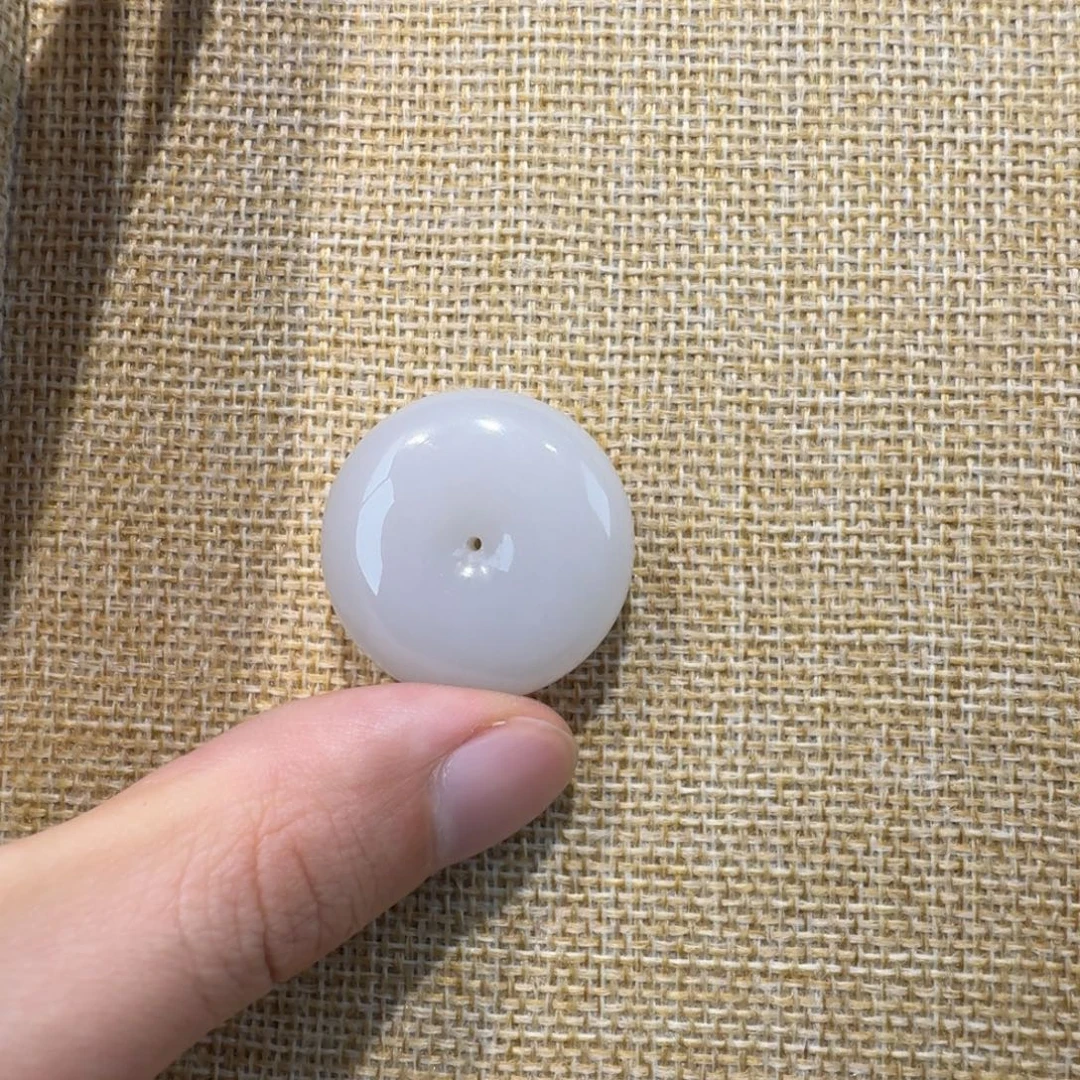 和田玉未镶嵌吊坠(赠链)31.4✖️124青海料平安扣