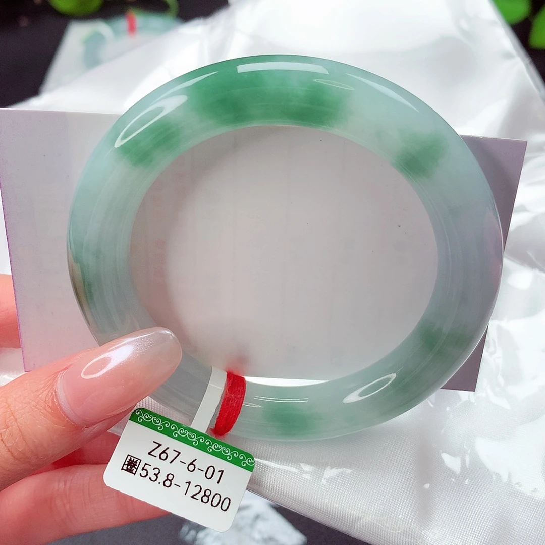 翡翠未镶嵌手镯缅甸天然a货翡翠手镯