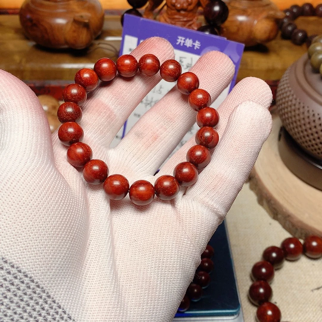 小叶紫檀手串/手链乾**设10 19 颗顶泥