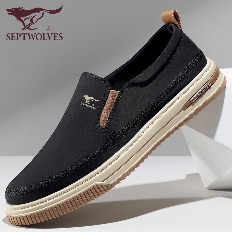 七匹狼秋季透气男鞋高档冰丝男士布鞋软底休闲爸爸鞋老人工作鞋男