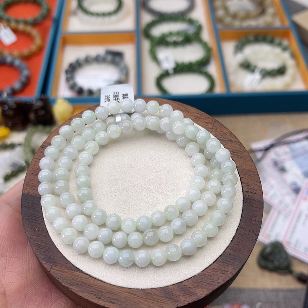 翡翠未镶嵌手串A50卡6