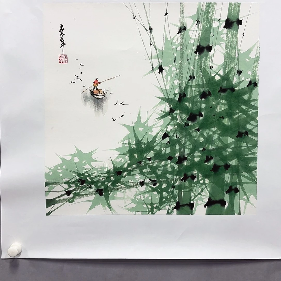 国画亲笔手绘放心去藏